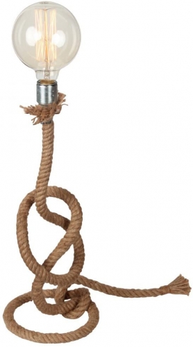 Tischleuchte Seil - ein versteiftes Juteseil als Tischlampe